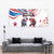 USA vs Canada Ice Hockey Face Off Tapestry Stars Maple Leaf