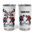 Custom USA Canada Ice Hockey Face Off Tumbler Cup Stars Maple Leaf