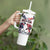 Custom USA Canada Ice Hockey Face Off Tumbler With Handle Stars Maple Leaf