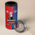 Custom USA Canada Ice Hockey Face Off 4 in 1 Can Cooler Tumbler Hockey Championship