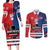 Custom USA vs Canada Ice Hockey Face Off Couples Matching Long Sleeve Bodycon Dress and Long Sleeve Button Shirt Hockey Championship