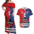 Custom USA vs Canada Ice Hockey Face Off Couples Matching Off Shoulder Maxi Dress and Hawaiian Shirt Hockey Championship