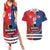 Custom USA vs Canada Ice Hockey Face Off Couples Matching Summer Maxi Dress and Hawaiian Shirt Hockey Championship