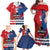 Custom USA vs Canada Ice Hockey Face Off Family Matching Off Shoulder Maxi Dress and Hawaiian Shirt Hockey Championship