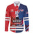 Custom USA vs Canada Ice Hockey Face Off Family Matching Off Shoulder Short Dress and Hawaiian Shirt Hockey Championship