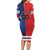 Custom USA vs Canada Ice Hockey Face Off Long Sleeve Bodycon Dress Hockey Championship