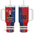 Custom USA Canada Ice Hockey Face Off Tumbler With Handle Hockey Championship