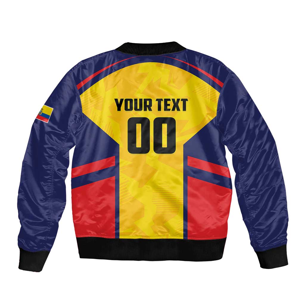 Custom Ecuador Rugby Bomber Jacket Los Piqueros Go Champions