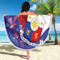 Philippines Sun Plumeria Floral Beach Blanket Unique Stylized