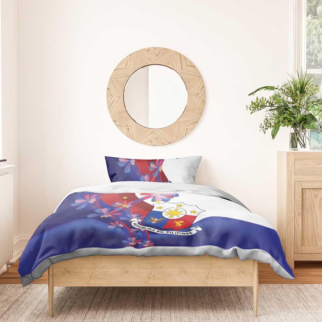 Philippines Sun Plumeria Floral Bedding Set Unique Stylized