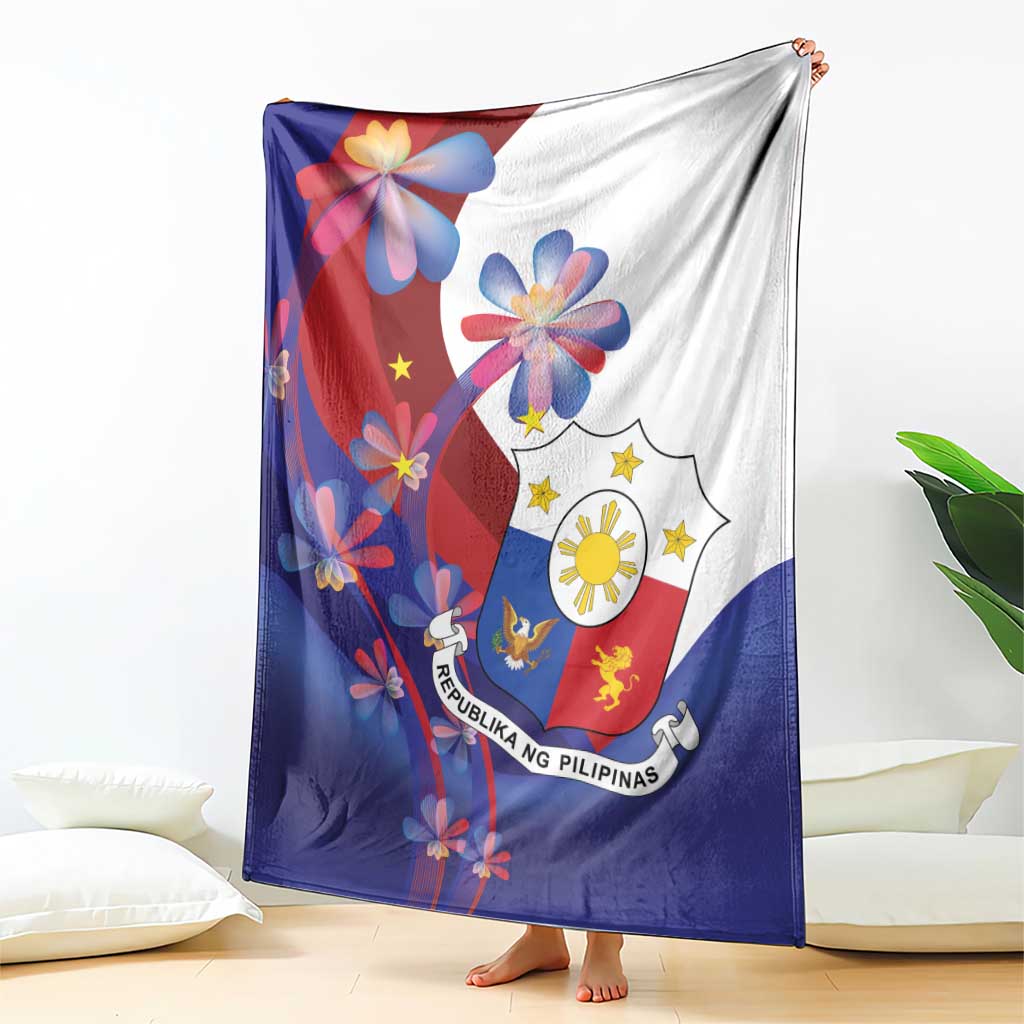Philippines Sun Plumeria Floral Blanket Unique Stylized
