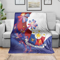 Philippines Sun Plumeria Floral Blanket Unique Stylized