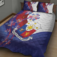 Philippines Sun Plumeria Floral Quilt Bed Set Unique Stylized