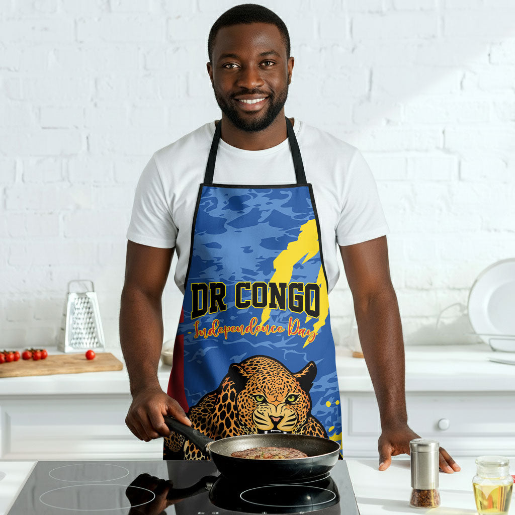 DR Congo Independence Day Apron Congo-Kinshasa Leopard