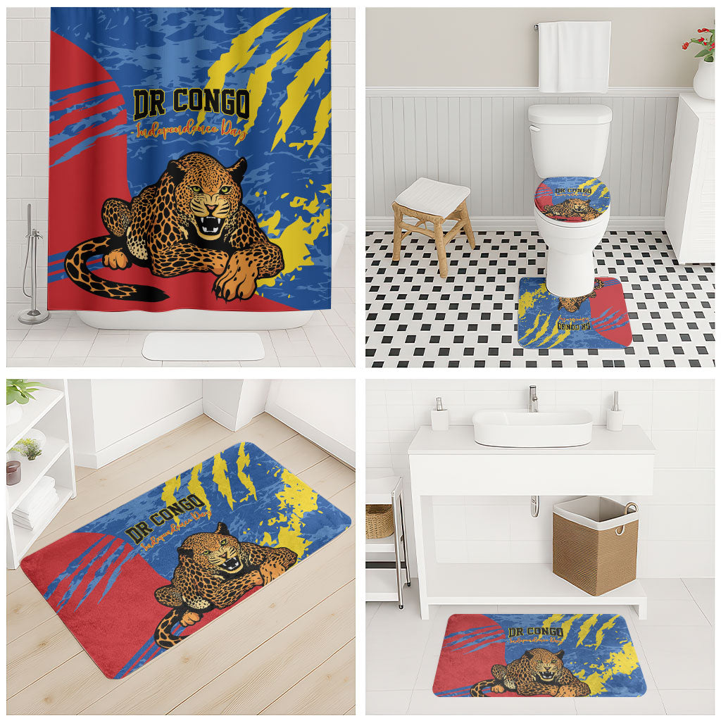 DR Congo Independence Day Bathroom Set Congo-Kinshasa Leopard