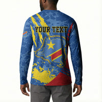 Personalized DR Congo Independence Day Button Sweatshirt Congo-Kinshasa Leopard