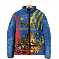 Personalized DR Congo Independence Day Padded Jacket Congo-Kinshasa Leopard