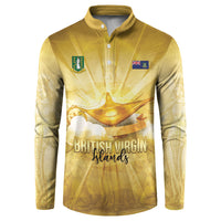 Personalised British Virgin Islands Button Sweatshirt Vintage Gold Oil Lamp