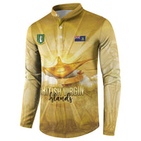 Personalised British Virgin Islands Button Sweatshirt Vintage Gold Oil Lamp