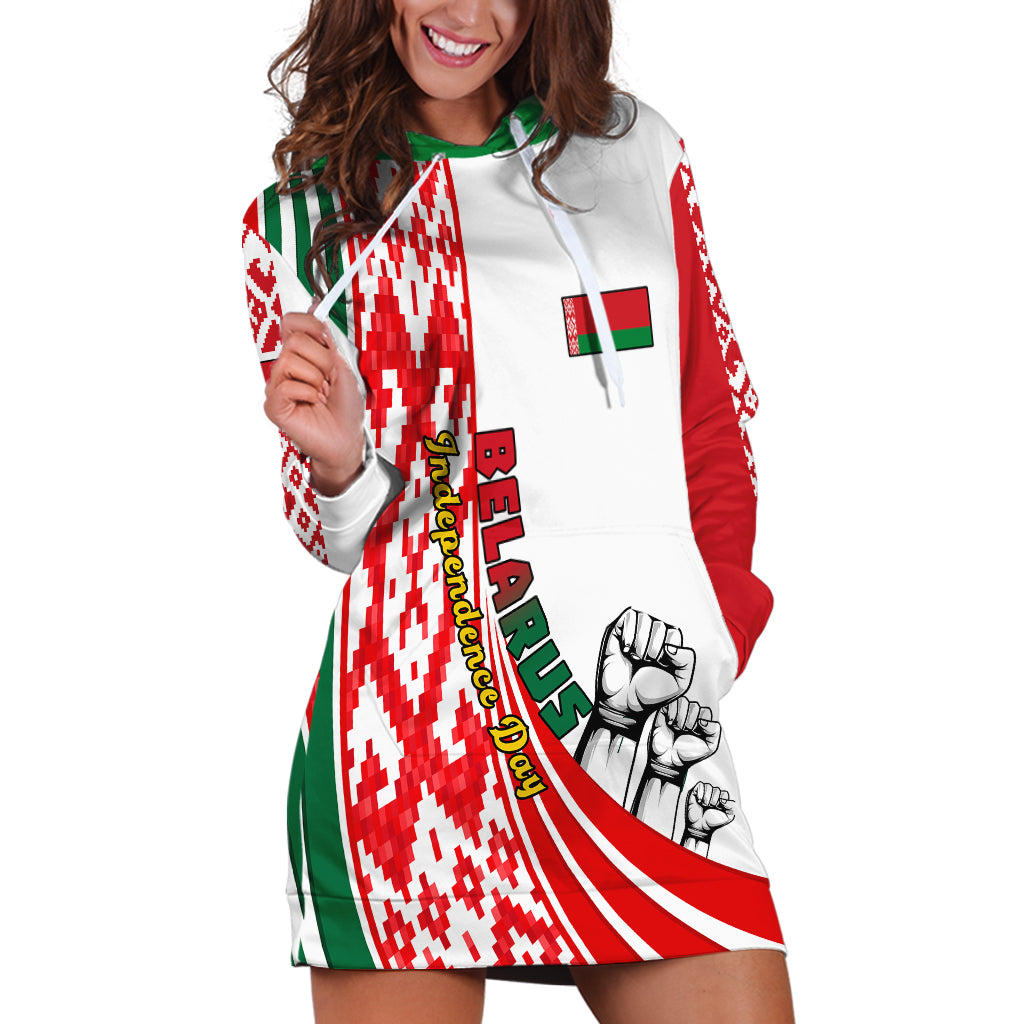 3 July Belarus Independence Day Hoodie Dress Belarusian Flag Style Special Version - Wonder Print Shop