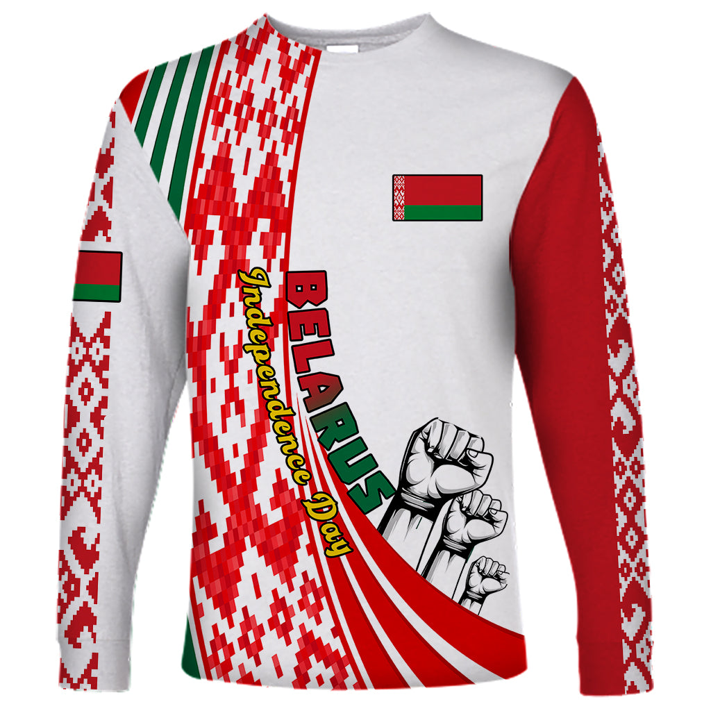 3 July Belarus Independence Day Long Sleeve Shirt Belarusian Flag Style Special Version - Wonder Print Shop