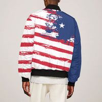 Liberia Flag Bomber Jacket Grunge Stylized