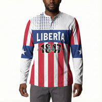 Personalized Liberia 1847 Button Sweatshirt Happy Independence Day
