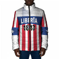 Personalized Liberia 1847 Padded Jacket Happy Independence Day