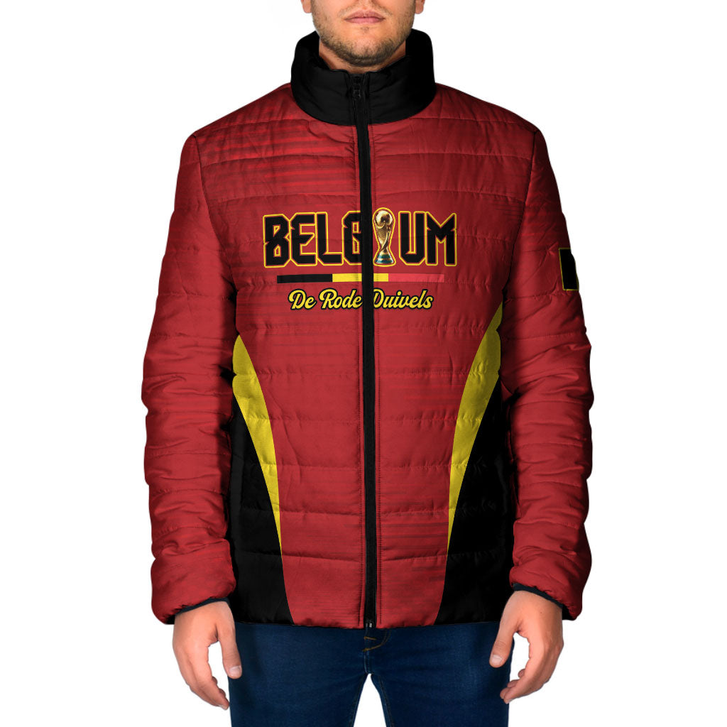 Custom Belgium 2026 World Football Padded Jacket De Rode Duivels Go Champions