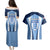 England Football Couples Matching Puletasi Dress and Hawaiian Shirt Lionesses Blue Sporty Style - Wonder Print Shop