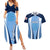 England Football Couples Matching Summer Maxi Dress and Hawaiian Shirt Lionesses Blue Sporty Style - Wonder Print Shop