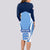 England Football Long Sleeve Bodycon Dress Lionesses Blue Sporty Style - Wonder Print Shop