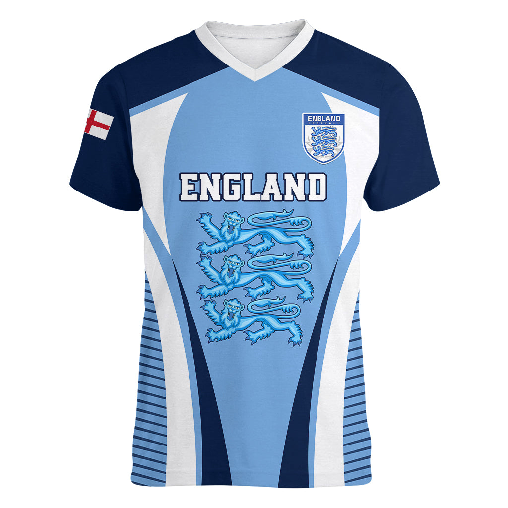 england-football-women-v-neck-t-shirt-lionesses-blue-sporty-style