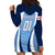 Personalised England Football Hoodie Dress Lionesses Blue Sporty Style - Wonder Print Shop