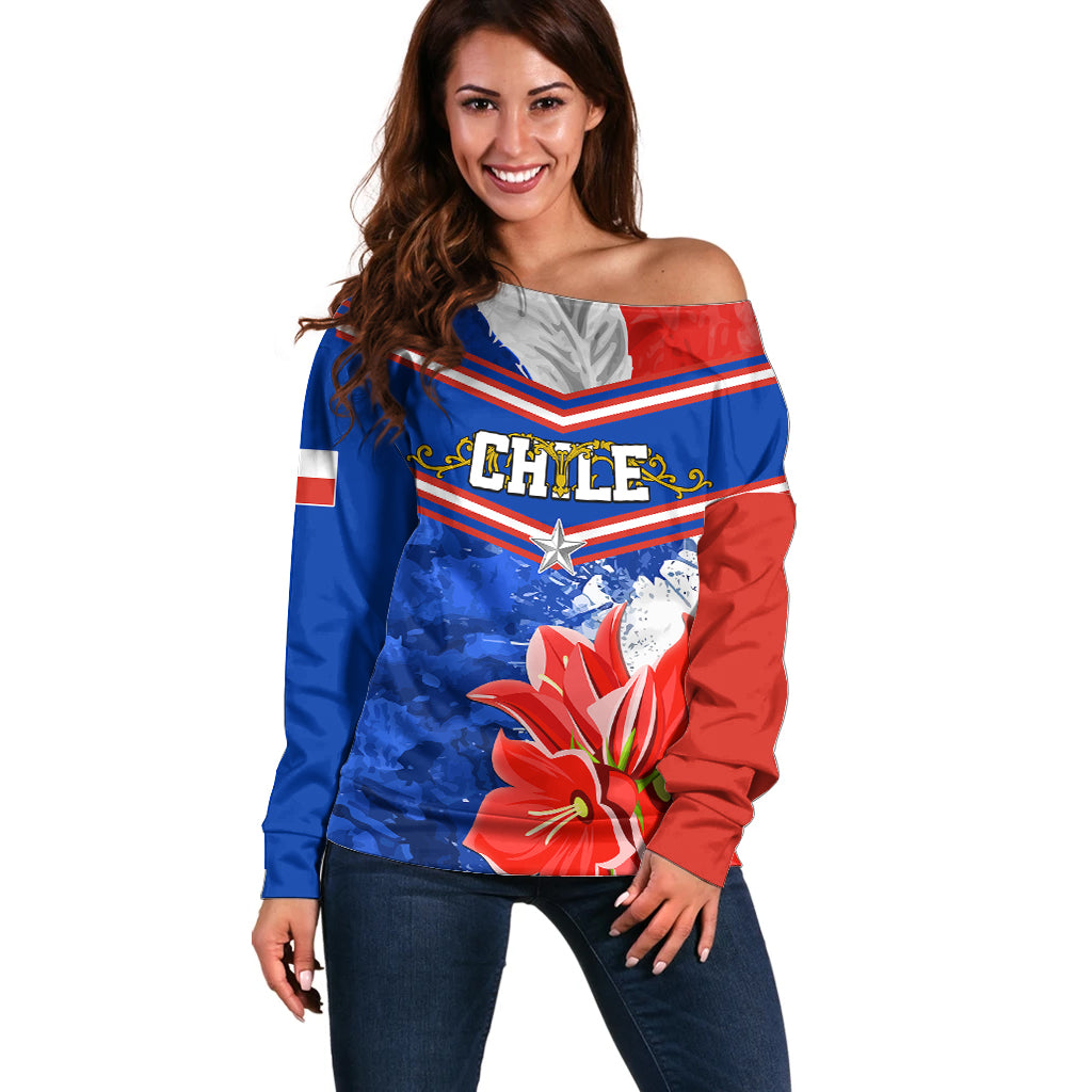 Chile Off Shoulder Sweater Chilean Bellflower Special Version - Wonder Print Shop