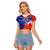 Chile Raglan Cropped T Shirt Chilean Bellflower Special Version - Wonder Print Shop