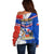 Personalised Chile Off Shoulder Sweater Chilean Bellflower Special Version - Wonder Print Shop