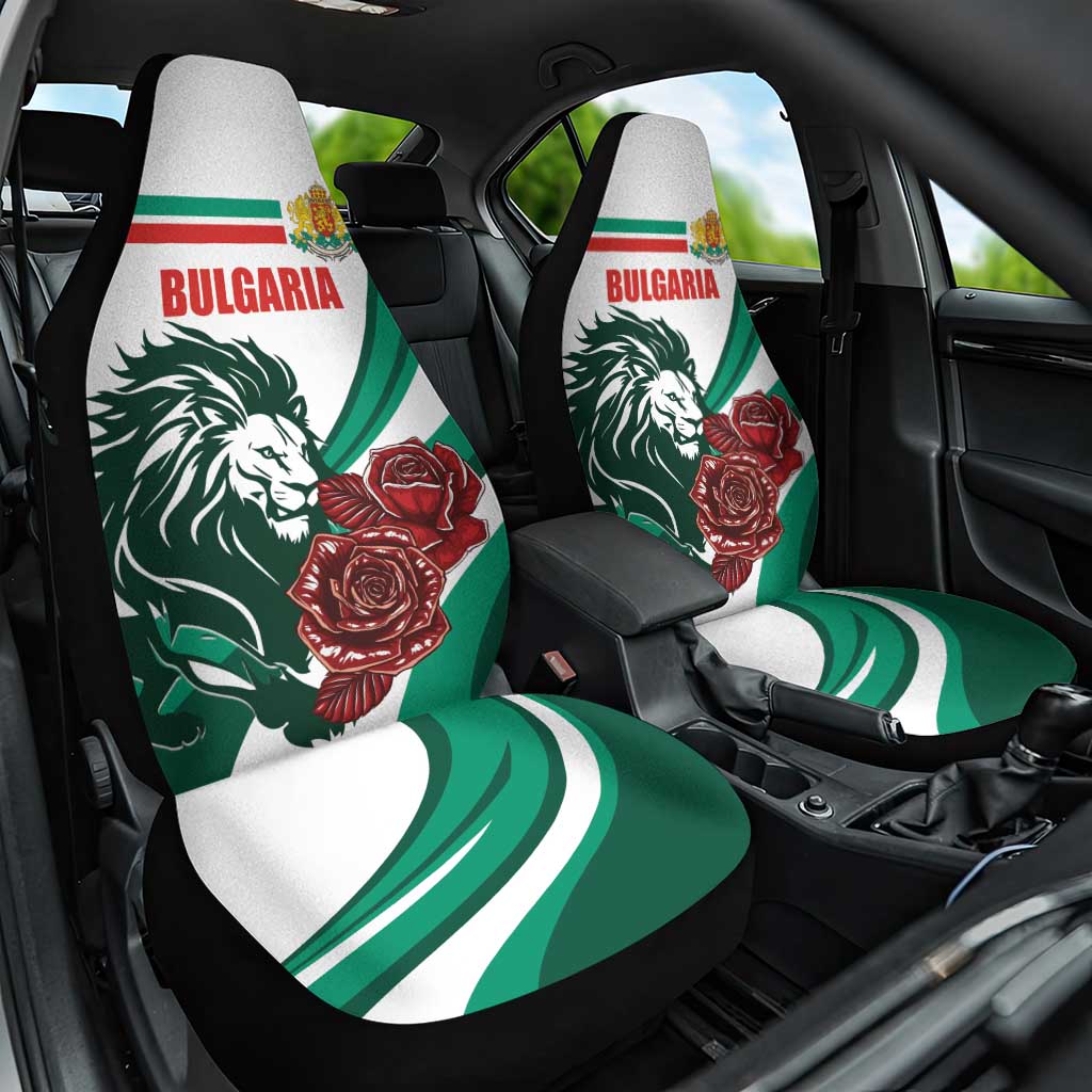 Bulgaria Car Seat Cover Coat of Arms Lion with Roses - Wonder Print Shop