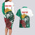 Bulgaria Couples Matching Long Sleeve Bodycon Dress and Hawaiian Shirt Coat of Arms Lion with Roses - Wonder Print Shop