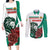 Bulgaria Couples Matching Long Sleeve Bodycon Dress and Long Sleeve Button Shirt Coat of Arms Lion with Roses - Wonder Print Shop