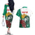 Bulgaria Couples Matching Off The Shoulder Long Sleeve Dress and Hawaiian Shirt Coat of Arms Lion with Roses - Wonder Print Shop