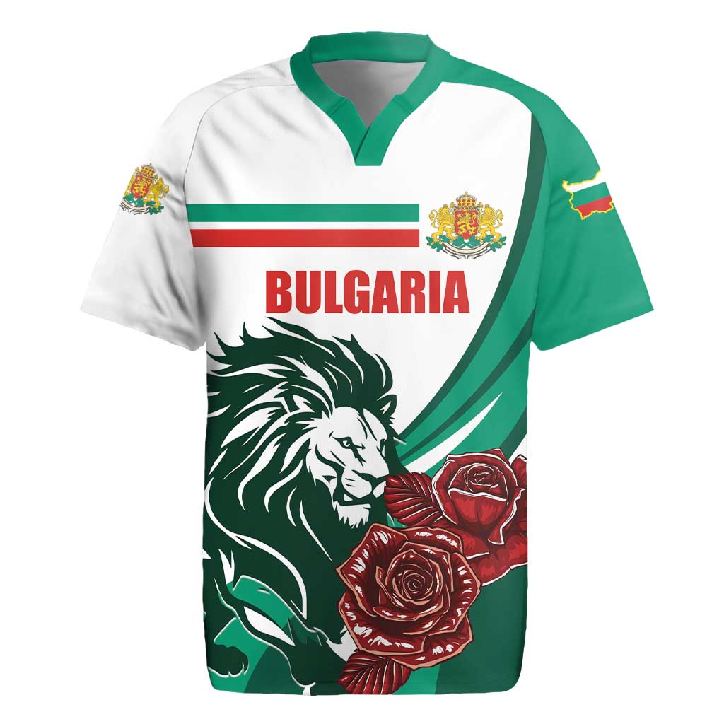 Bulgaria Rugby Jersey Coat of Arms Lion with Roses - Wonder Print Shop