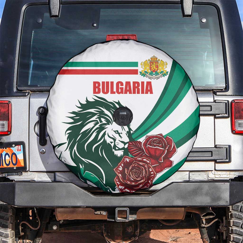 Bulgaria Spare Tire Cover Coat of Arms Lion with Roses - Wonder Print Shop