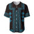 Bulgaria Traditional Pattern Blue Baseball Jersey Balkan Culture - Wonder Print Shop