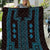 Bulgaria Traditional Pattern Blue Quilt Balkan Culture