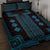 Bulgaria Traditional Pattern Blue Quilt Bed Set Balkan Culture - Wonder Print Shop