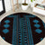 Bulgaria Traditional Pattern Blue Round Carpet Balkan Culture