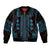 Bulgaria Traditional Pattern Blue Sleeve Zip Bomber Jacket Balkan Culture - Wonder Print Shop