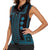 Bulgaria Traditional Pattern Blue Women Sleeveless Polo Shirt Balkan Culture - Wonder Print Shop