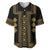 Bulgaria Traditional Pattern Gold Baseball Jersey Balkan Culture - Wonder Print Shop